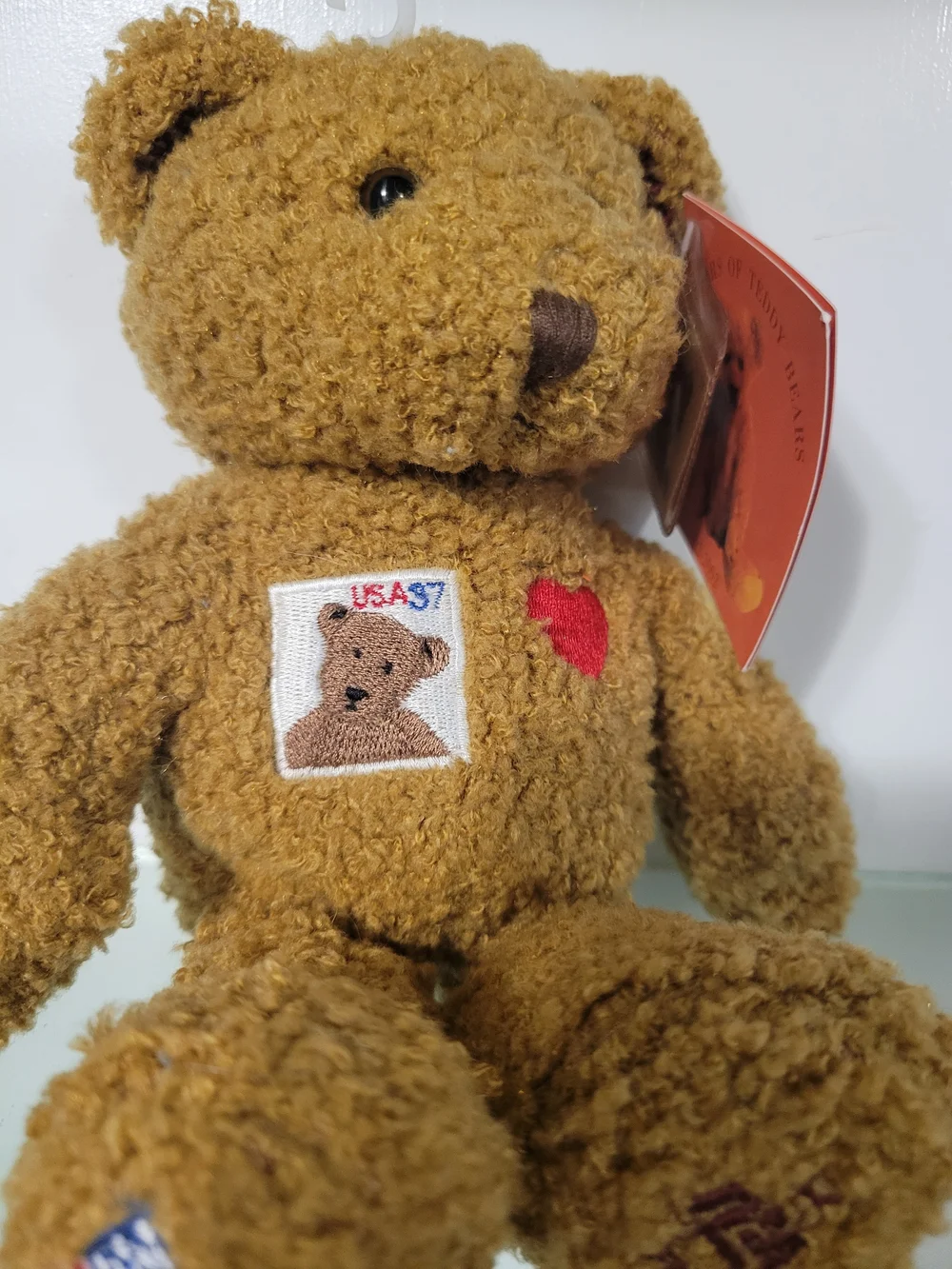 United Postal Service Plush Teddy Bear Collectible Centennial Stamp USPS Tag 10